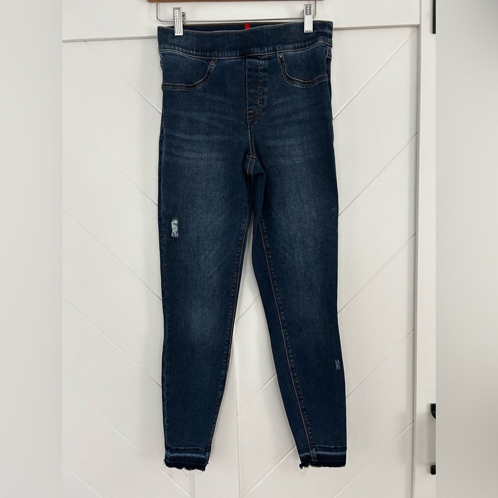 SPANX Women's Skinny Jeans Dark Wash Stretchy Comfy Denim Jeggings Summer Vibe